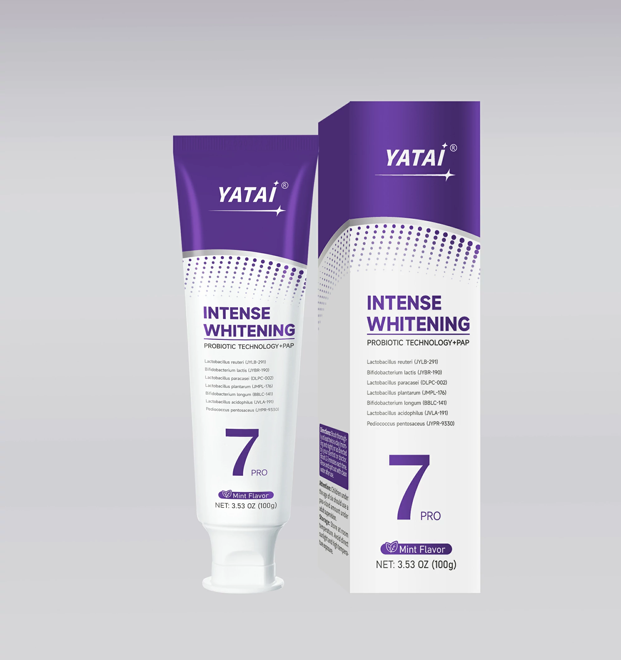 Yatai 7Pro Intense Whitening Toothpaste Probiotics PAP